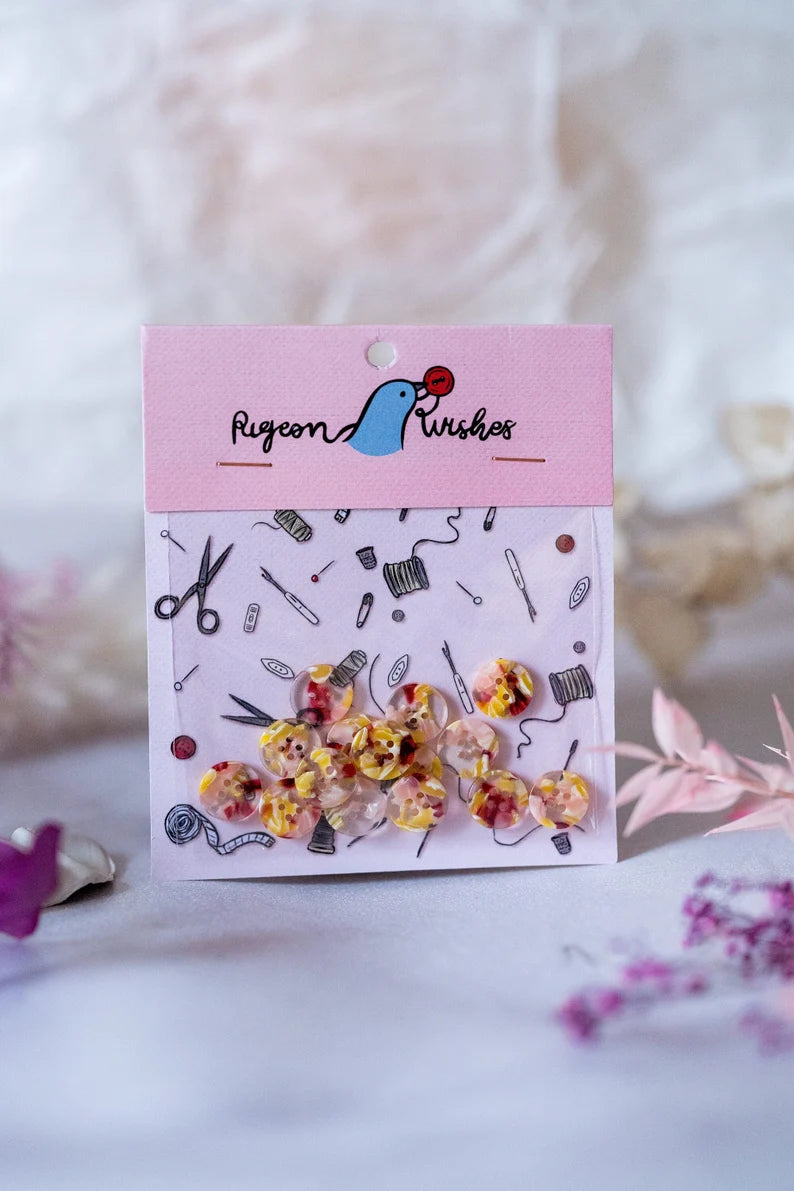 Whimsical button set (15mm shirting size) - Jason Shop Fittings