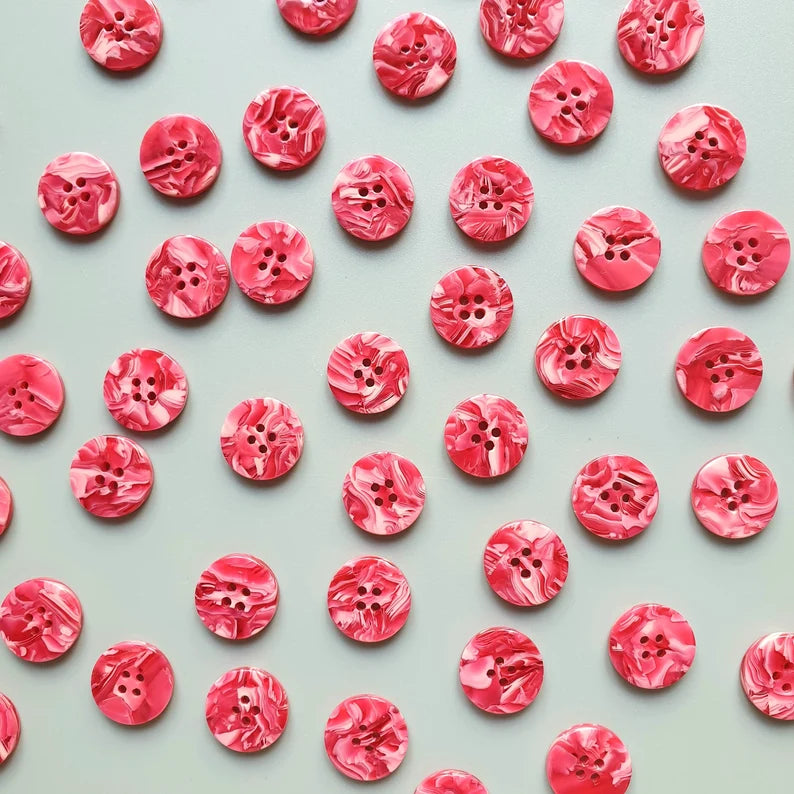 Barbiecore button set (15mm shirting size) - Jason Shop Fittings
