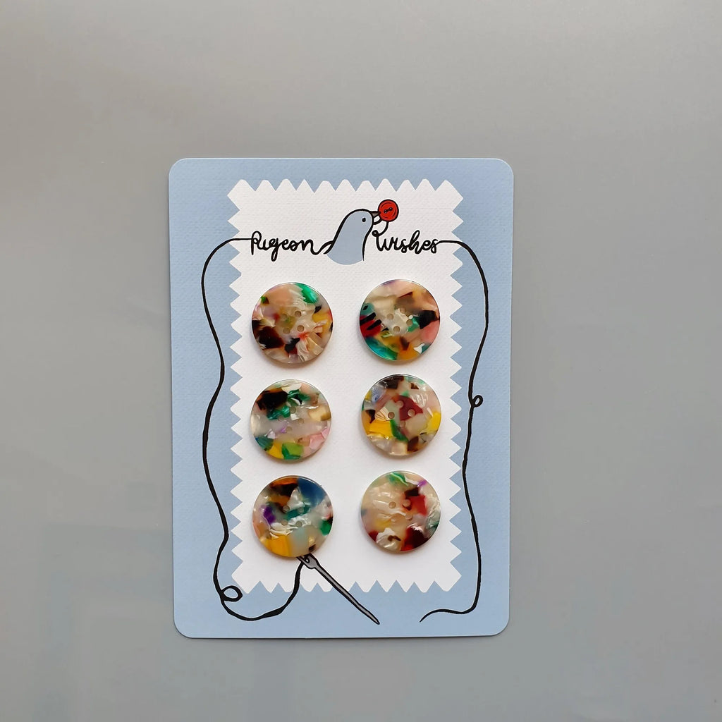 PAINTERLY BUTTON CARD (25MM COATING SIZE) - Jason Shop Fittings