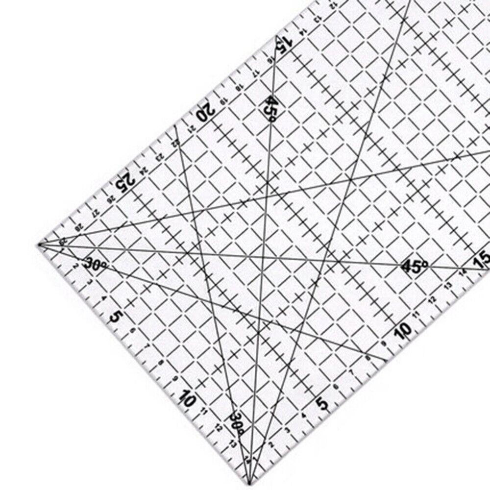 Quilters Ruler Non Slip Double Grid Lines for Sewing Quilting Craft - Jason Shop Fittings
