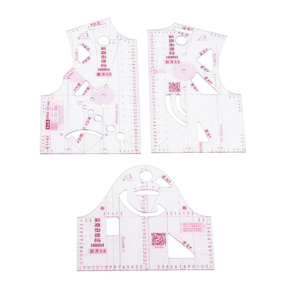 1: 5 Ruler for Women Clothes Design, Sewing Pattern Making Tools Template - Jason Shop Fittings