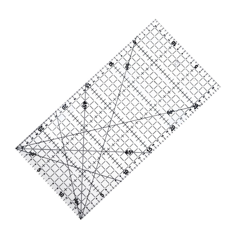 Quilters Ruler Non Slip Double Grid Lines for Sewing Quilting Craft