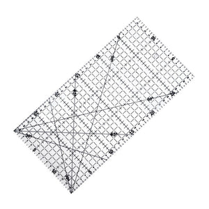 Quilters Ruler Non Slip Double Grid Lines for Sewing Quilting Craft - Jason Shop Fittings