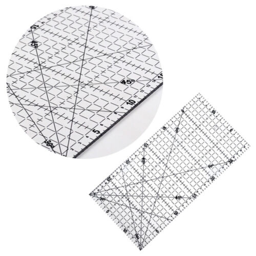 Quilters Ruler Non Slip Double Grid Lines for Sewing Quilting Craft - Jason Shop Fittings