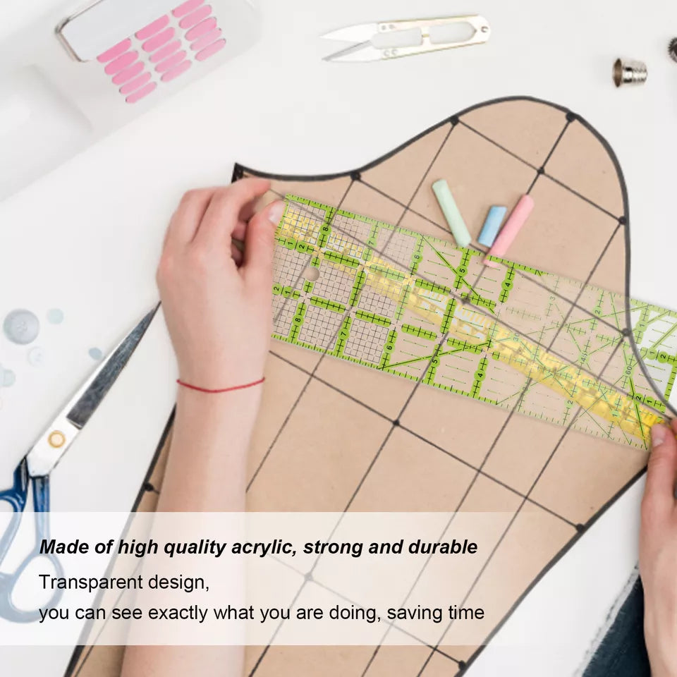Rectangle Quilting Template Patchwork Sewing Cutting Ruler Tailor DIY - Jason Shop Fittings