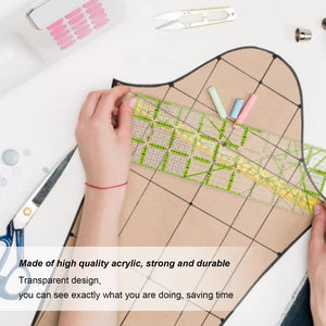Rectangle Quilting Template Patchwork Sewing Cutting Ruler Tailor DIY - Jason Shop Fittings