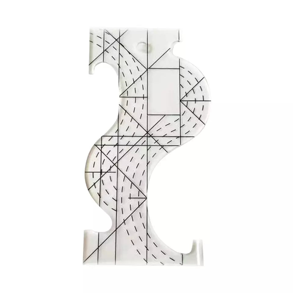 Quilting Template Free Motion Patchwork Quilt Ruler Dressmaking DIY 8x4.2'' - Jason Shop Fittings