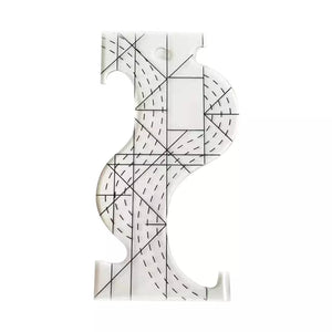 Quilting Template Free Motion Patchwork Quilt Ruler Dressmaking DIY 8x4.2'' - Jason Shop Fittings