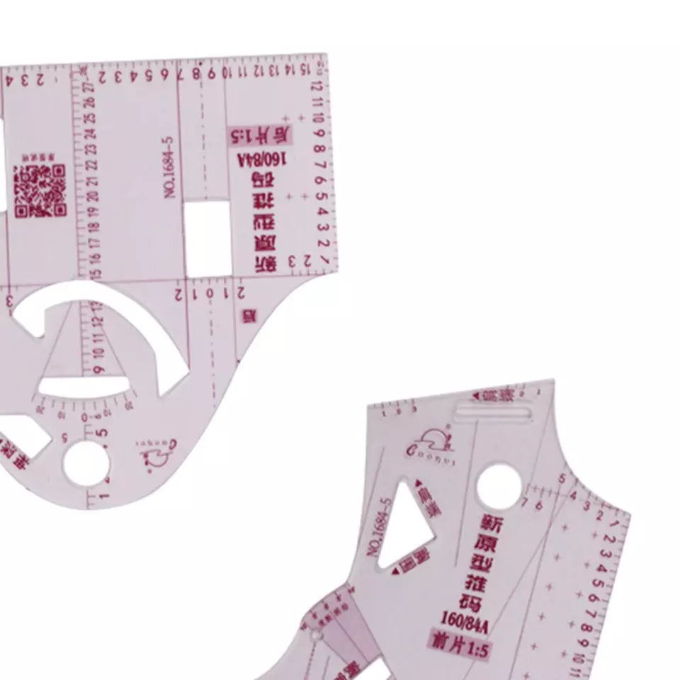 1:3 Fashion Design Ruler Template Clothing Prototype Ruler Clothing Measuring - Jason Shop Fittings