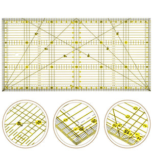 Acrylic Quilters Ruler for Precision Cutting (15 x 30cm) - Jason Shop Fittings