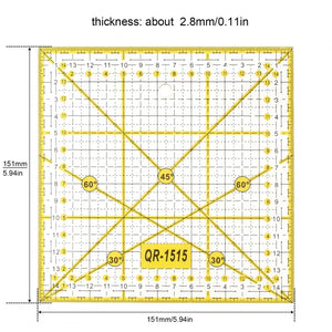 Quilting Ruler Acrylic Quilters' Ruler Fabric Cutting Template for Sewing Crafts - Jason Shop Fittings