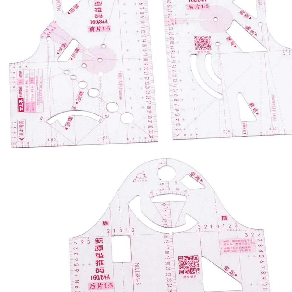 1: 5 Ruler for Women Clothes Design, Sewing Pattern Making Tools Template - Jason Shop Fittings