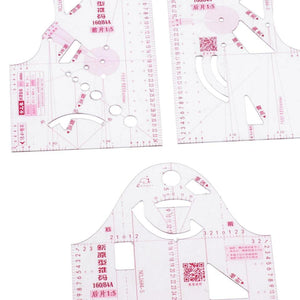 1: 5 Ruler for Women Clothes Design, Sewing Pattern Making Tools Template