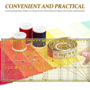 Acrylic Quilters Ruler for Precision Cutting (15 x 30cm) - Jason Shop Fittings