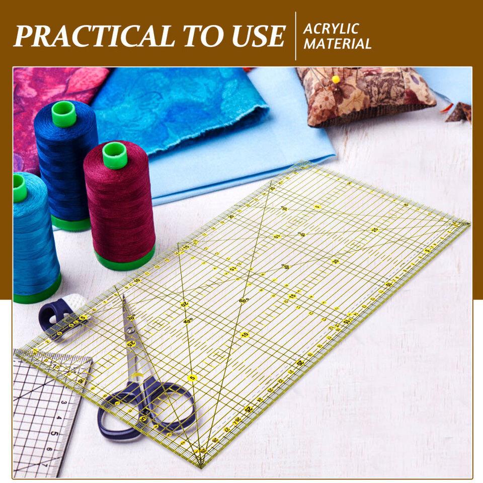 Acrylic Quilters Ruler for Precision Cutting (15 x 30cm) - Jason Shop Fittings